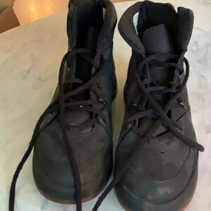Mens boots lace up with side zipper